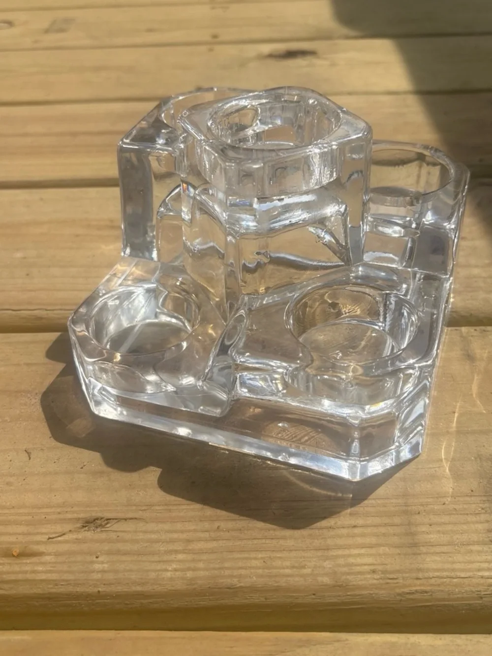 PartyLite Clear Glass Multi-Tealight Candle Holder
